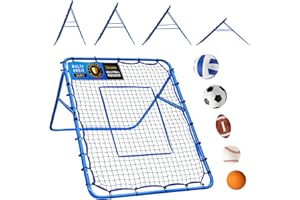 WINTHAI Volleyball Baseball Rebounder Net, Softball Rebounder Pitchback Net Quick Adjustments, Quick Adjustments Lacrosse Bounce Back Practice Equipment, Ideal for Outdoor Indoor and Backyard Training
