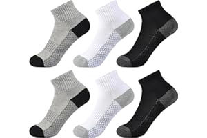Kids Ankle Socks Girls Cushioned Athletic Quarter Socks Boys Cotton Short Socks Sports Youth 6/12 Pairs