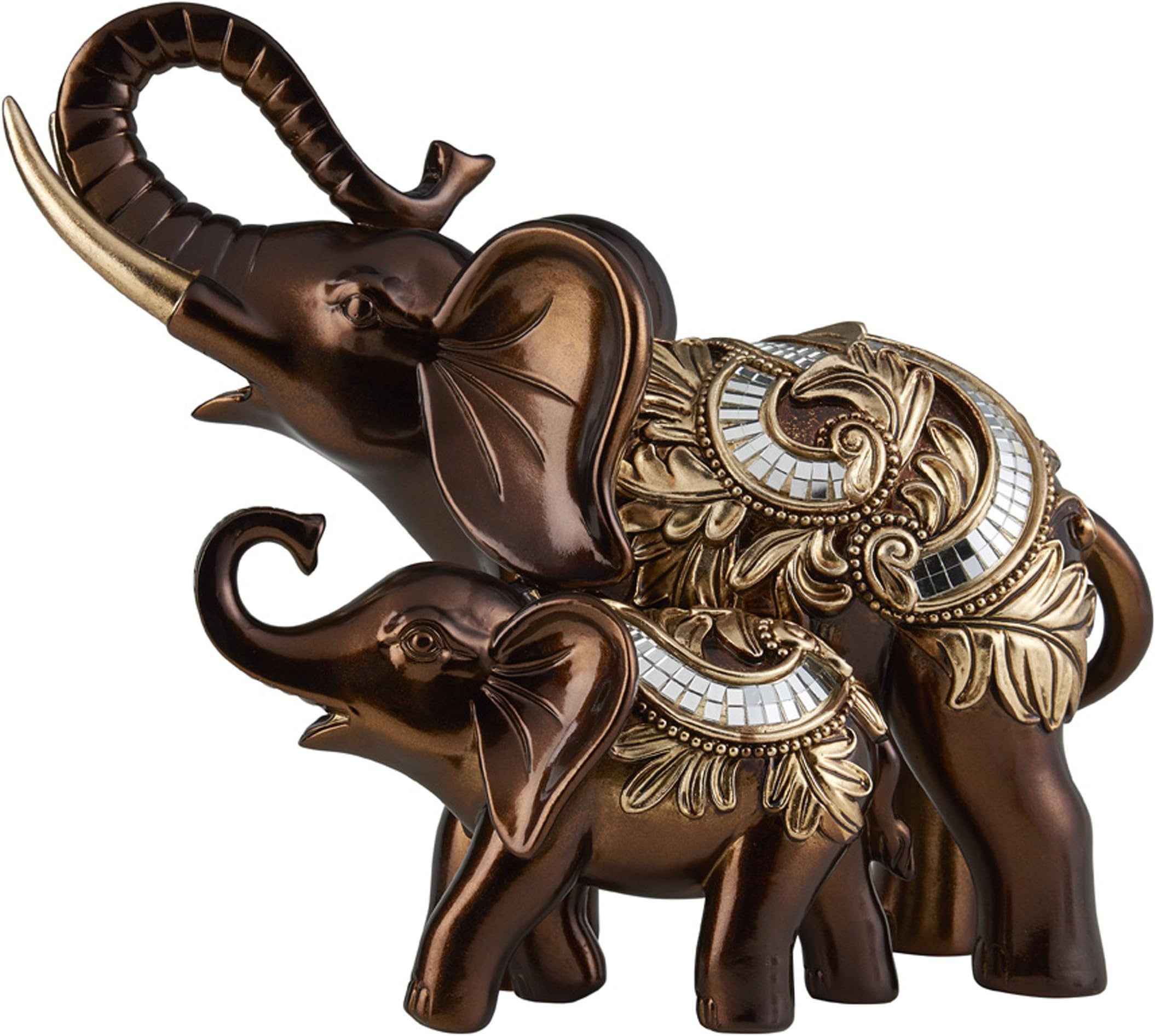 OK Lighting10" H Daliyah Decorative Elephant Table Décor, Gold