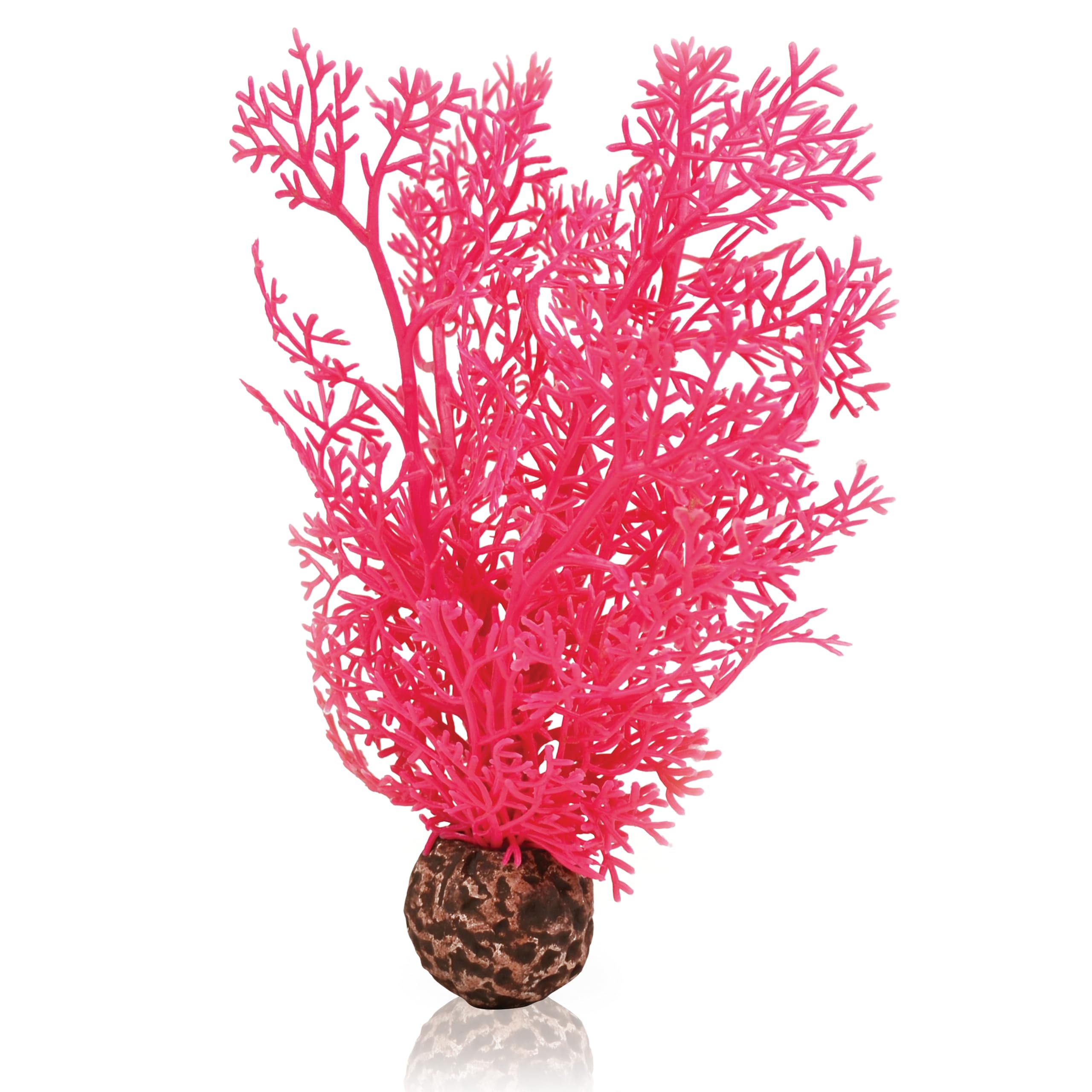 biOrb Fish Tank Decorations, Aquatic Horn Coral Plant With Weighted Ball (1 x Pink Aquarium Plant), Artificial Fish Tank Plants To Add Colour, Natural-Looking Aquarium Decor For Scenic Background