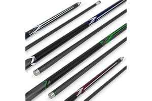 EastPoint Sports Masterton Billiard Cue 4 Pack - Includes Four 2-Piece 58" Billiard Cues with Leather Tip and Micro-Fiber Grips