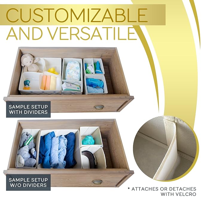 Premium Home Essentials Set Of 4 Organizer Bins Dividers Closet