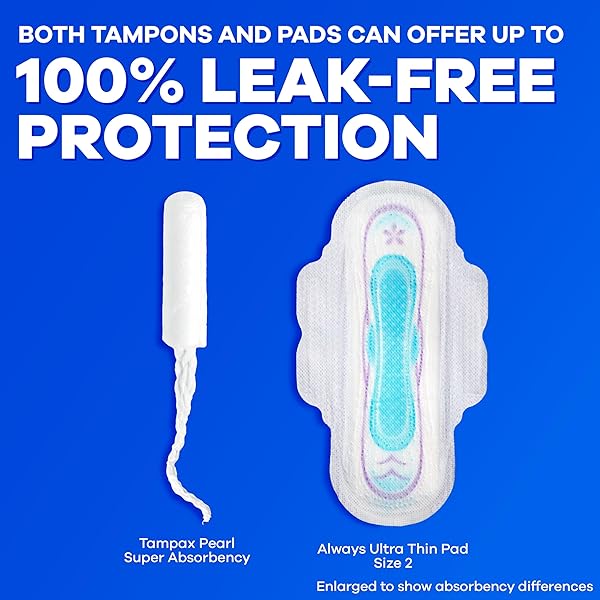 TAMPAX PEARL TAMPONS ULTRA ABSORBENCY WITH LEAKGUARD BRAID, UNSCENTED, 32COUNT
