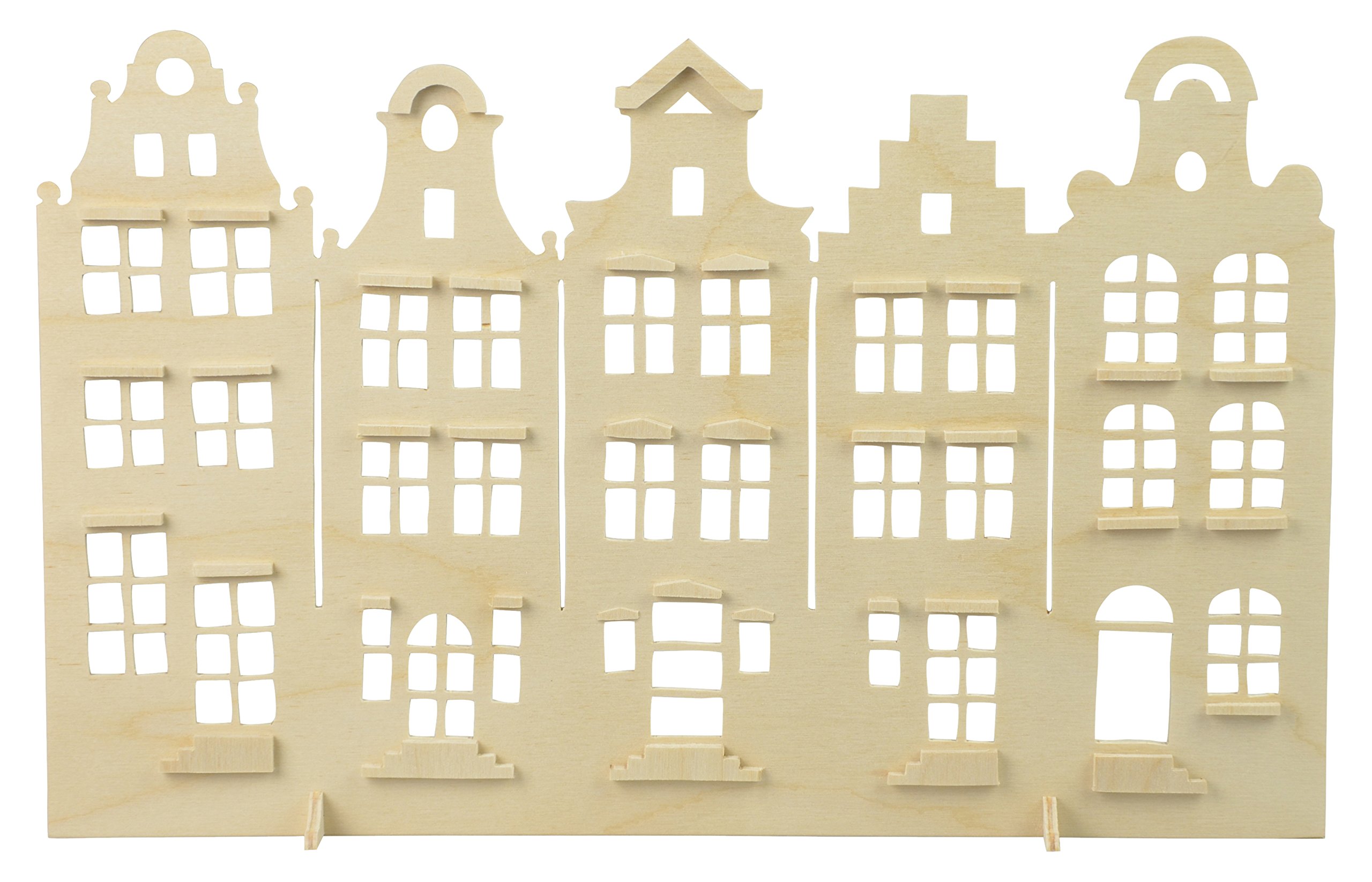 Pebaro 848/3 Tiere Wooden Gable Houses Kit, Wood, Mittel