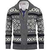 PJ PAUL JONES Men's Casual Curling Sweater Cardigans Button Down Knitted Sweater