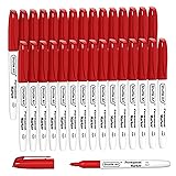 Shuttle Art Permanent Markers, 30 Pack Red