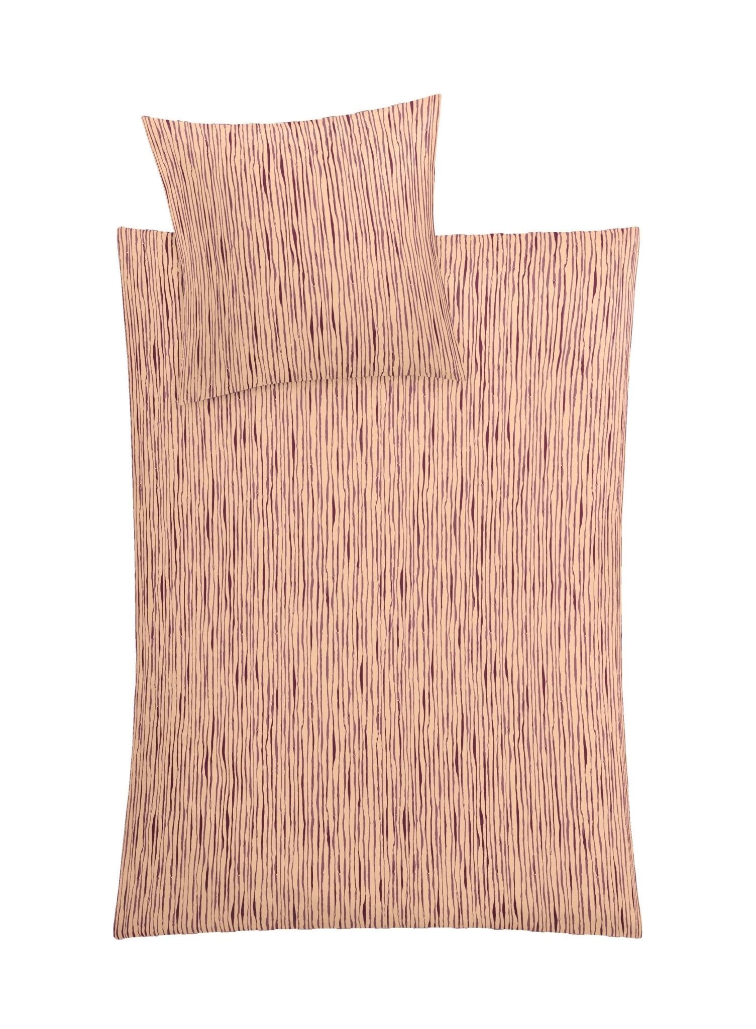 Kleine Wolke Mino Bed Linen, Cotton, Pastel Rose, 135 x 200 cm (80 x 80 cm)