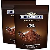 Ghirardelli Premium Baking Cocoa, 100% Unsweetened, 8oz. (Pack of 2)