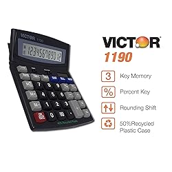 Victor 1190 Desktop Display Calculator, Black, 1" x