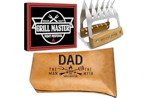 LEWARAN Gifts for Dad, Fathers Day Dad Gifts from Daughter BBQ Blanket with Meat Claws, Meat Resting Bag for BBQ Smoking, Meat Shredder Claws Grill Accessories for Outdoor Grill Party on Birthday