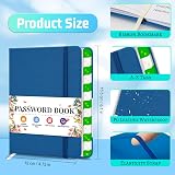 BLESWIN Password Book with Alphabetical Tabs Hardcover Small 288 Passwords Dark view 2