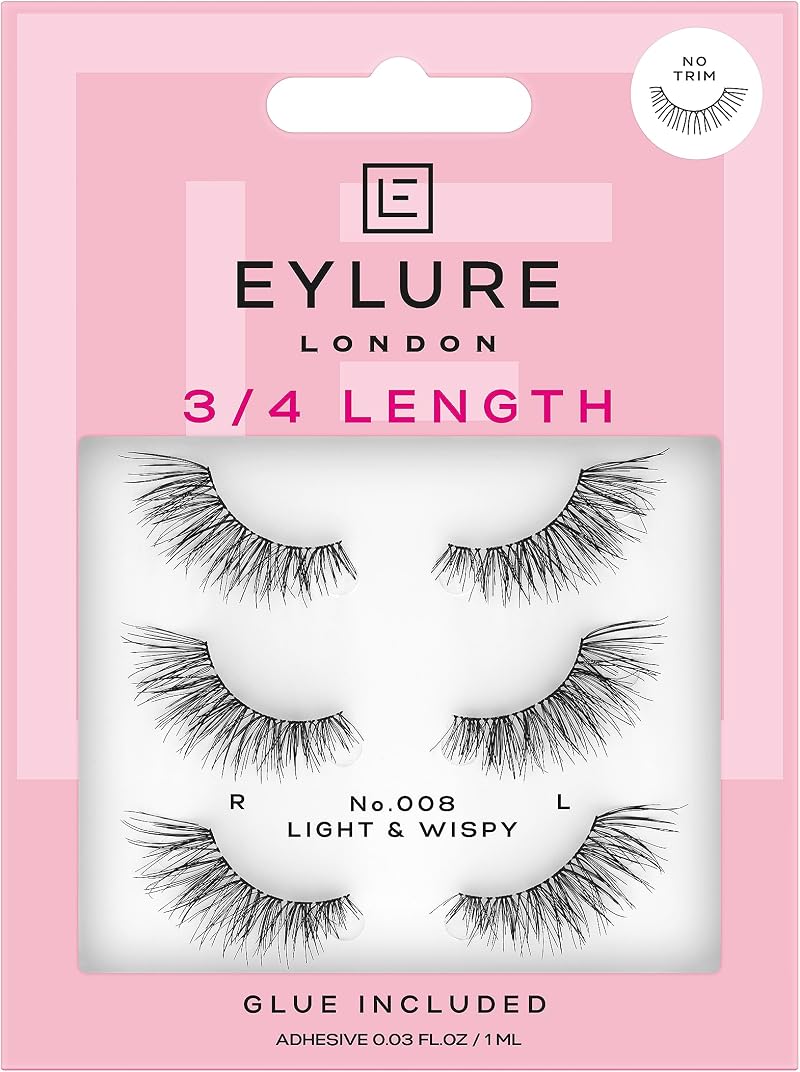 Eylure London 3/4 Length 008 Lashes with Glue Included