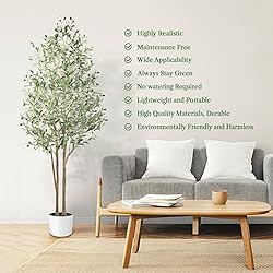 Alupssuc 6ft Artificial Olive Tree with Natural
