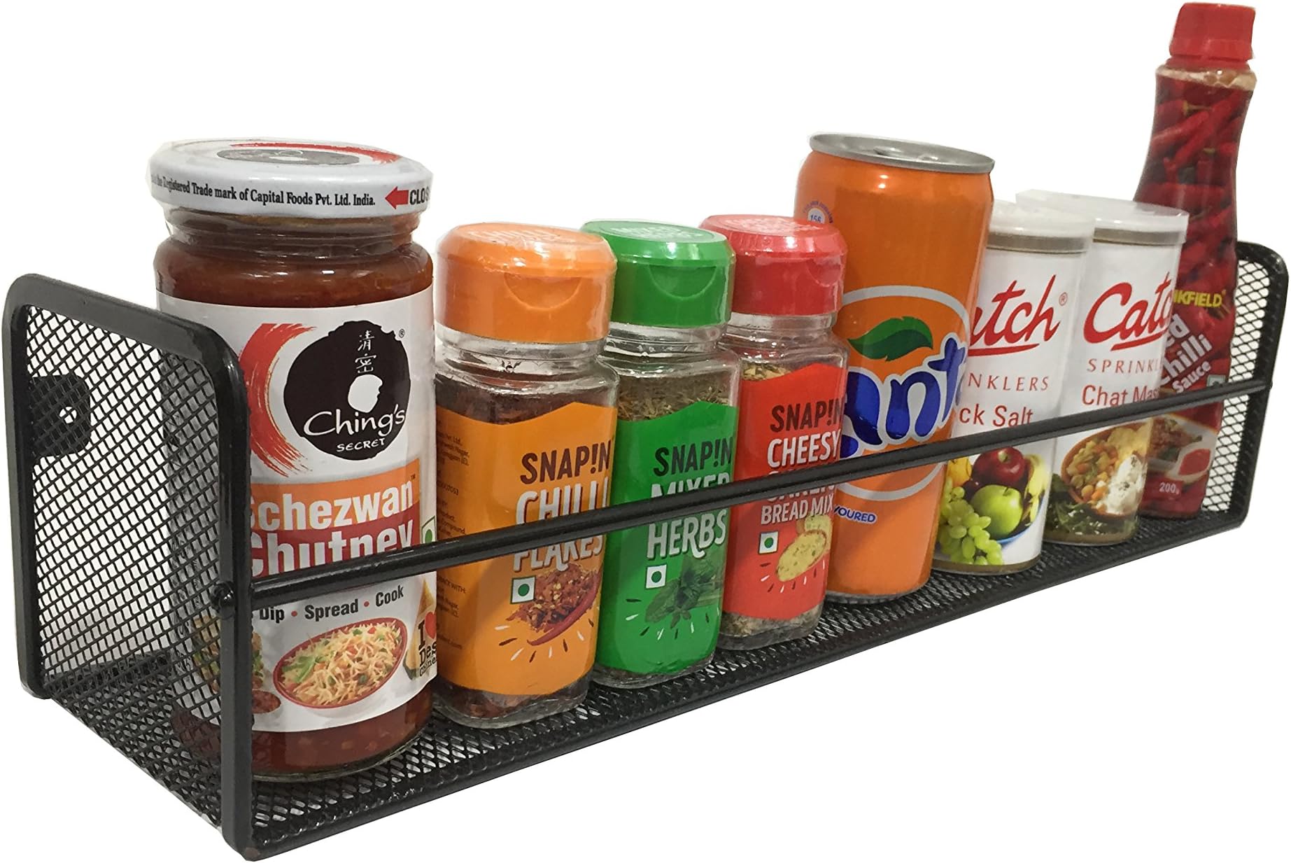 NAOE Alloy Steel Shelf Storage Rack Organizer, Standard, Black