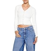 Forever 21 Womens Frayed Cardigan Sweater