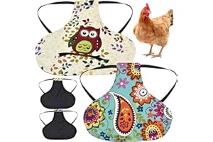 2Pcs Chicken Diapers, Soft Cloth Chicken Diapers for Hens, Printed Cotton Double Saddle with Elastic Straps, Lightweight Hen 