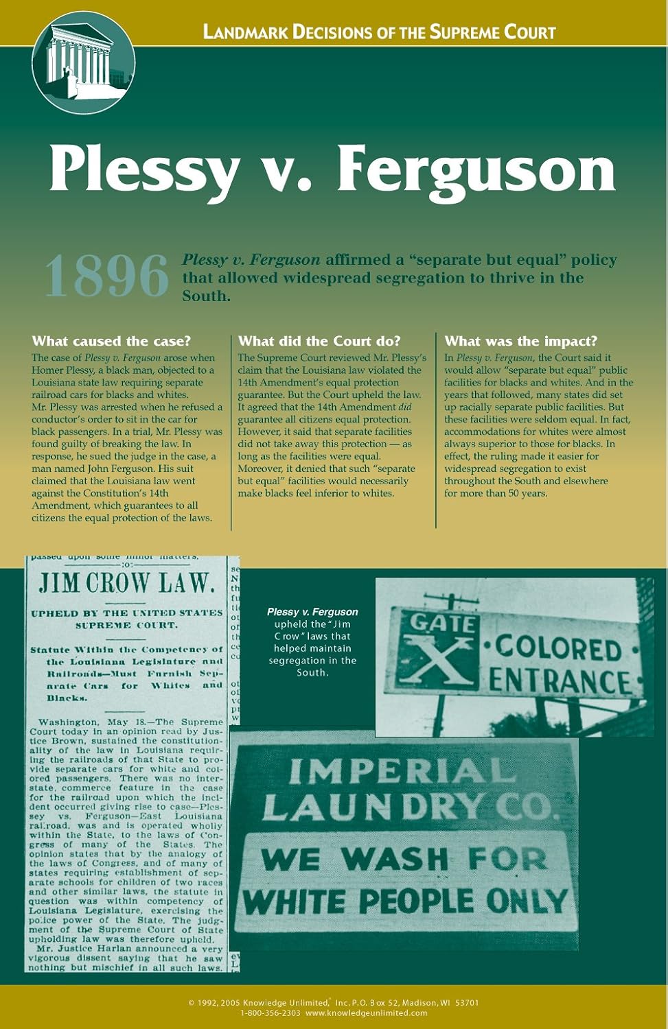 what was the impact of plessy vs ferguson