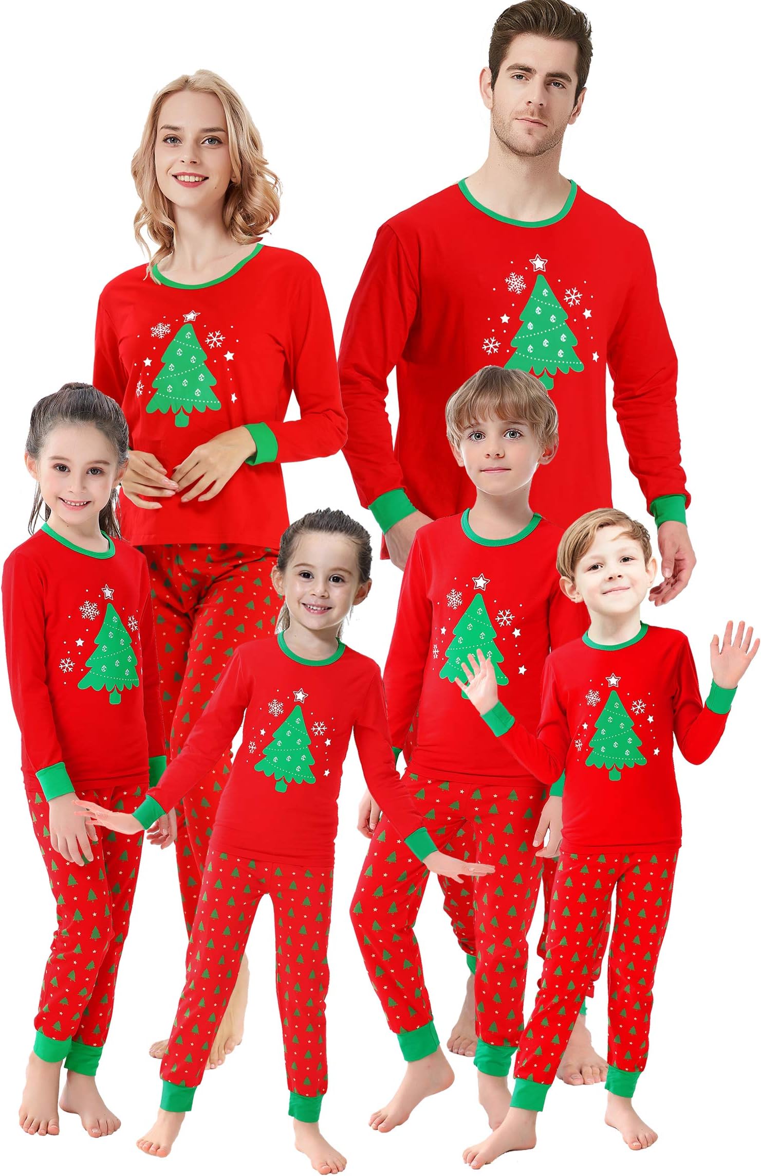 Christmas Family Matching Pajamas Set Santa's Deer Sleepwear For The Family Women And Men