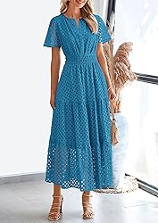 PRETTYGARDEN Womens 2025 Summer Maxi Dress Short