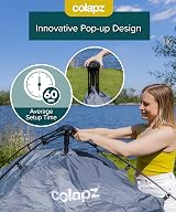 Colapz Camping Shower Tent Privacy Shelter 2.1m High Pop Up view 2