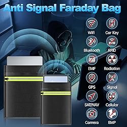 Lulrsay 5 Pack Faraday Bags EMP Proof,Faraday Bags