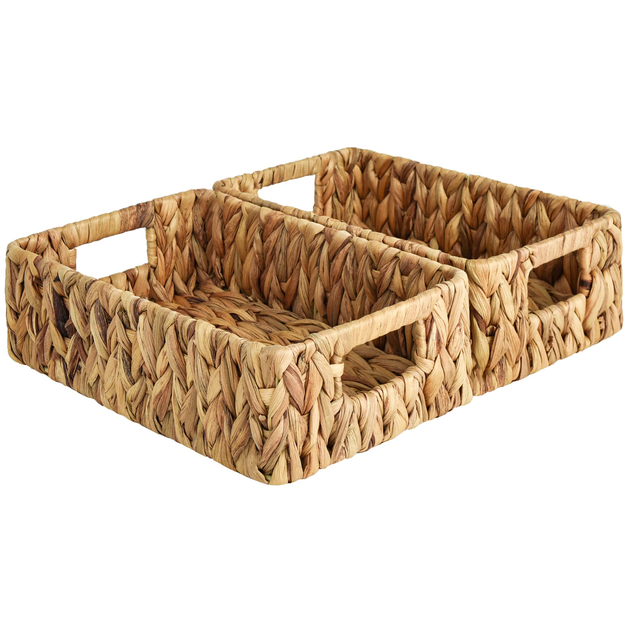 Photo 1 of StorageWorks Water Hyacinth Baskets, Small Wicker Baskets for Organizing in Kitchen and Bathroom, 2-Pack