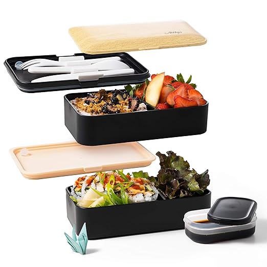 Atthys Fiambrera Bento Bambú Blanco | Bento Japonés Design 3 ...