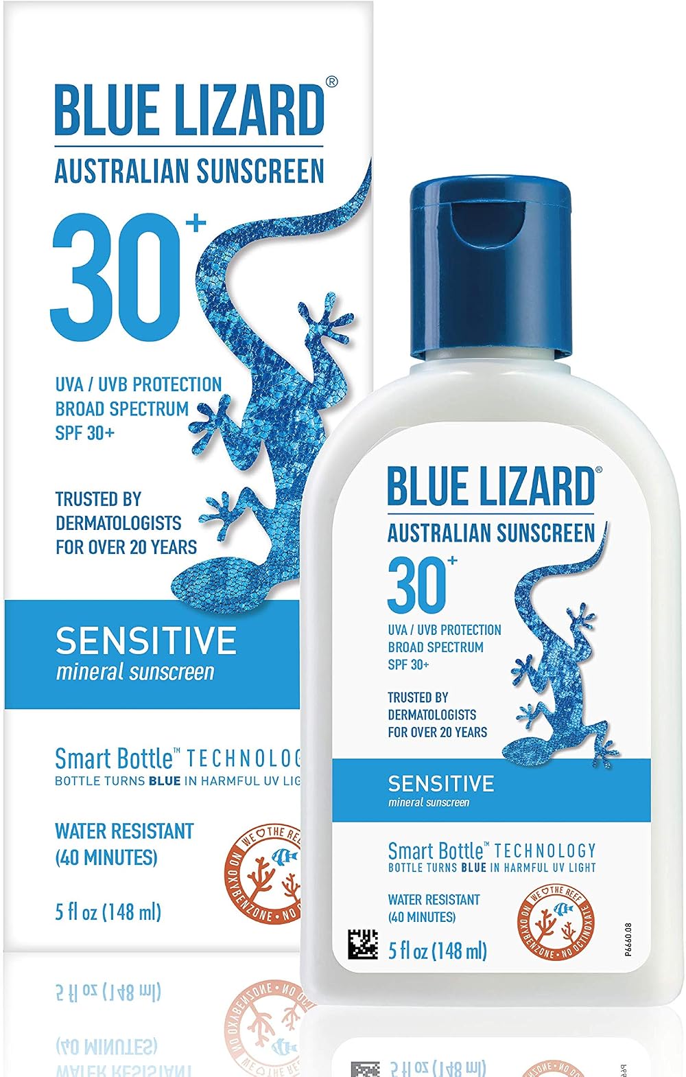 Blue Lizard Sensitive Sunscreen SPF 30+ 5 oz Mineral Sunblock for Delicate Skin