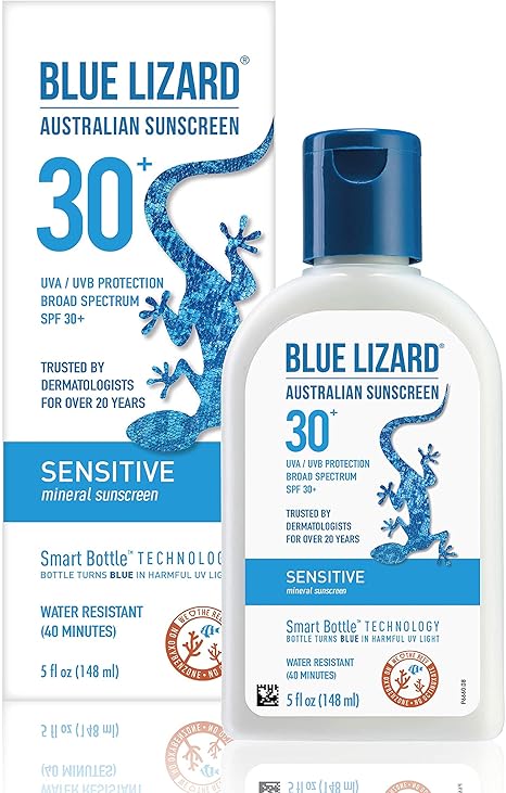 blue lizard mineral sunscreen face