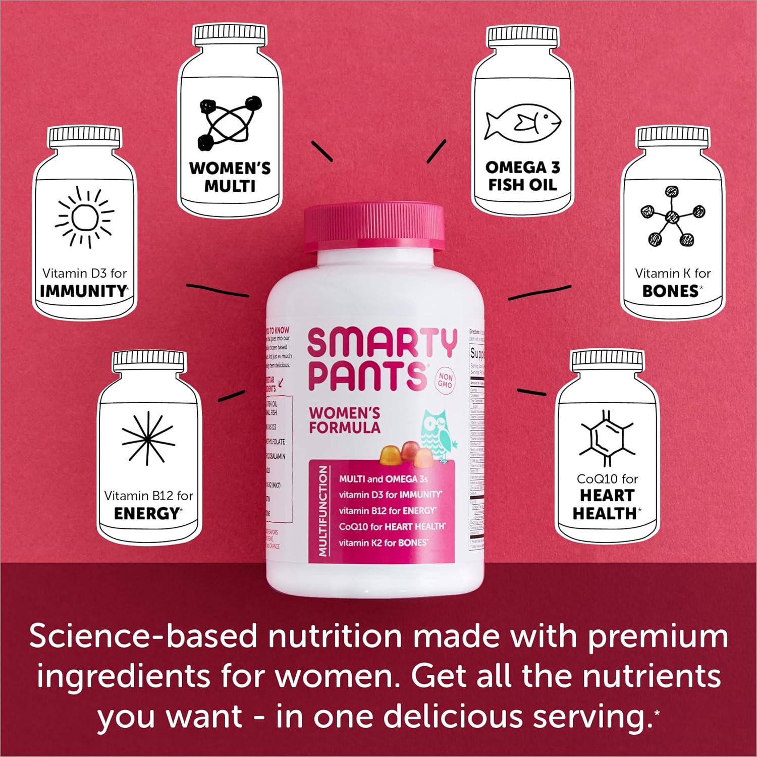 Smartypants Womens Formula Daily Gummy Vitamins Gluten Free Multivitamin Omega 3 Fish Oil Dhaepa Methyl B12 Vitamin D3 Vitamin B6 120 #womens #multivitamin #for #energy Smartypants Womens Formula Daily Gummy Vitamins Gluten Free Multivitamin Omega 3 Fish Oil Dhaepa Methyl B12 Vitamin D3 Vitamin B6 120