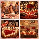 OWLKELA 1200pcs Red Rose Petals Artificial Silk Decoration Waterproof Do Not view 7