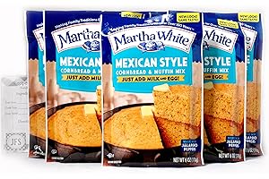 Martha White Mexican Style Cornbread Mix, 6 Oz Bags of Martha White Mexican Cornbread and Muffin Mix, 6 Pack Bundled with a JFS Recipe Card