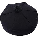 Kilt Emporium Scottish Tam Hat Traditional Tam O Shanter Hat Men Caps with Pompom Classic Scottish Caps for Men