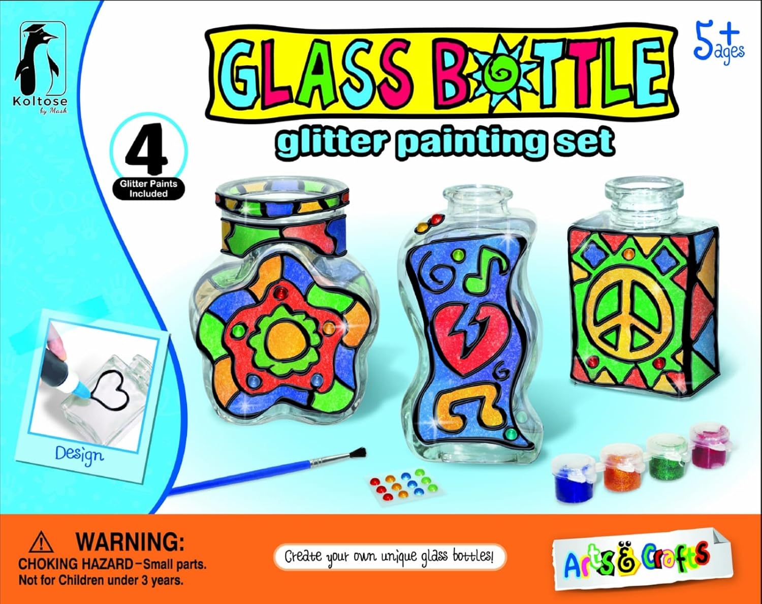 Diy Painting Stained Glass Bottles Arts And Crafts Kit For Adults