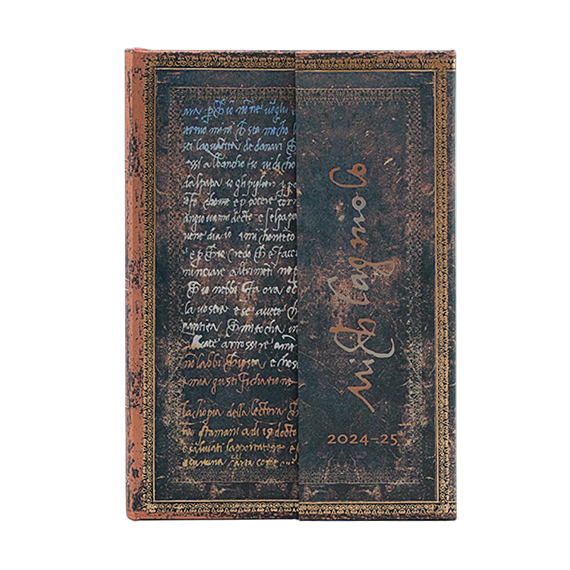 Paperblanks Michelangelo 18 Month Calendar 2025 Handwriting Mini Horizontal Folding Envelope