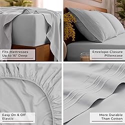 Mellanni Split King Sheet Set - 7-Piece Iconic