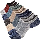 Mottee&Zconia No Show Socks for Men Short 3-Yarn Knit Cotton Casual Anti-Skid Non Slip Low Cut Men Invisible Moisture Wicking Socks 5Pack