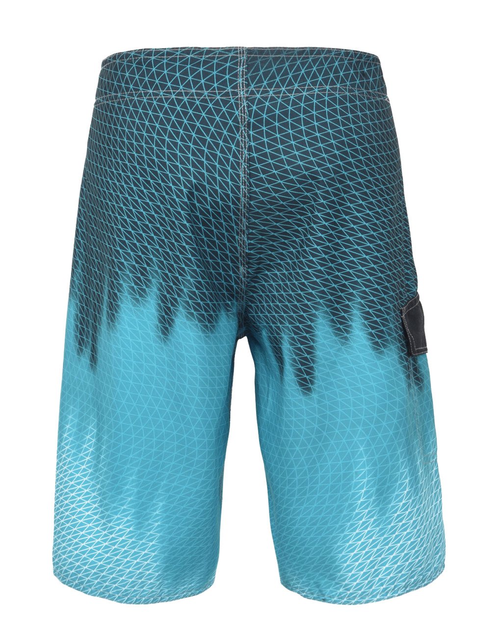 Nonwe Men's Quick Dry Wave Pattern with Mesh Lining Board Shorts Beachwear Central