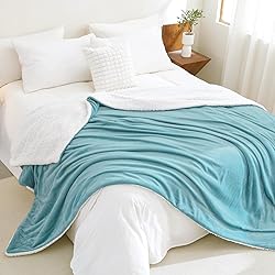 Andency Sherpa Fleece Blankets Queen Size for Bed