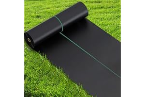 KIJAMILEE Weed Barrier Fabric Heavy Duty, 1.3FT x 200FT Thicken Garden Landscape Fabric Weed Mats, Plastic Weed Control Garden Cloth, Woven Geotextile Fabric for Garden Beds, Underlayment, Commercial Driveway