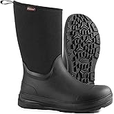 Showave Men's Rubber Boots Mid Calf Rain Boot Waterproof Insulated Durable Mud Boots For Working Gardening Hunting Farming Outdoor