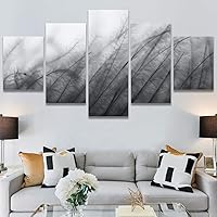 SIGNWIN 5 Panel Canvas Wall Art Modern Art Abstract Brushstroke Closeup Digital Art Minimalism Minimalist Multicolor Pastel for Home Decorations Ready to Hang - 60