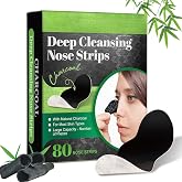 Pore Strips, 80 Pc Nose Strips Blackhead Remover for Nose, Infused Charcoal | With Witch Hazel, For Oily Skin, Strawberry Nose, Deep Clean, Shrinking Pores &amp; Smoothing Skin, Gentle &amp; No irritation