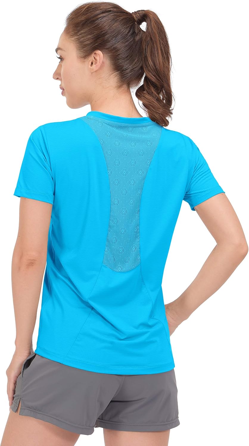 Dasawamedh Women's Quick Dry Stretch Running T Shirt Cool Moisture Wicking Workout Yoga Top at  Women’s Clothing store