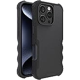 Smartish® iPhone 16 Pro Protective Magnetic Case - Gripzilla Compatible with MagSafe [Rugged + Tough] Heavy Duty Armor Slim Cover w/Drop Tested Protection for Apple iPhone 16 Pro - Black Tie Affair