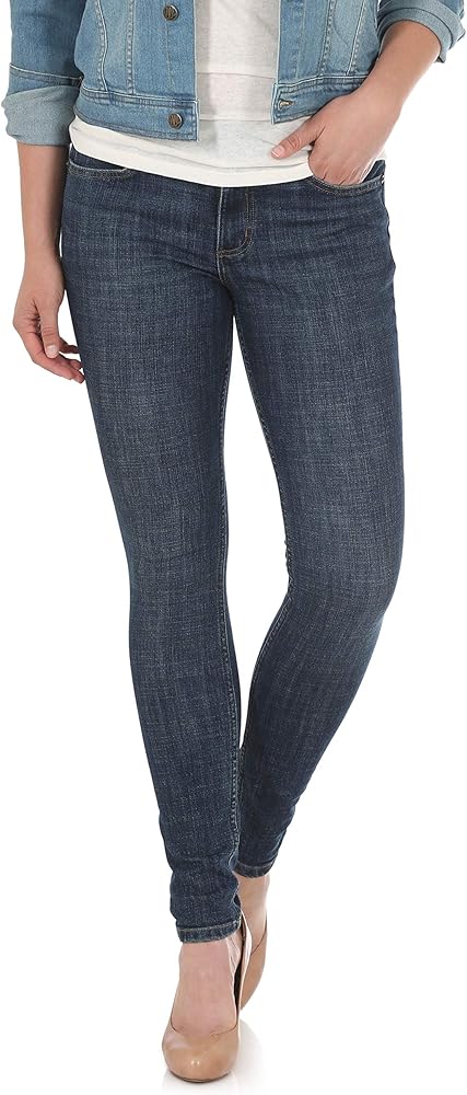 mid rise stretch skinny jeans