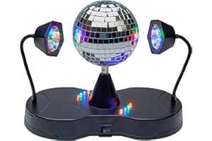 Playbees Rotating Disco Ball - LED Revolving With Movable Strobe Lights for Disco Decor, Mirror Lights, Mini Lava Lamp Altern