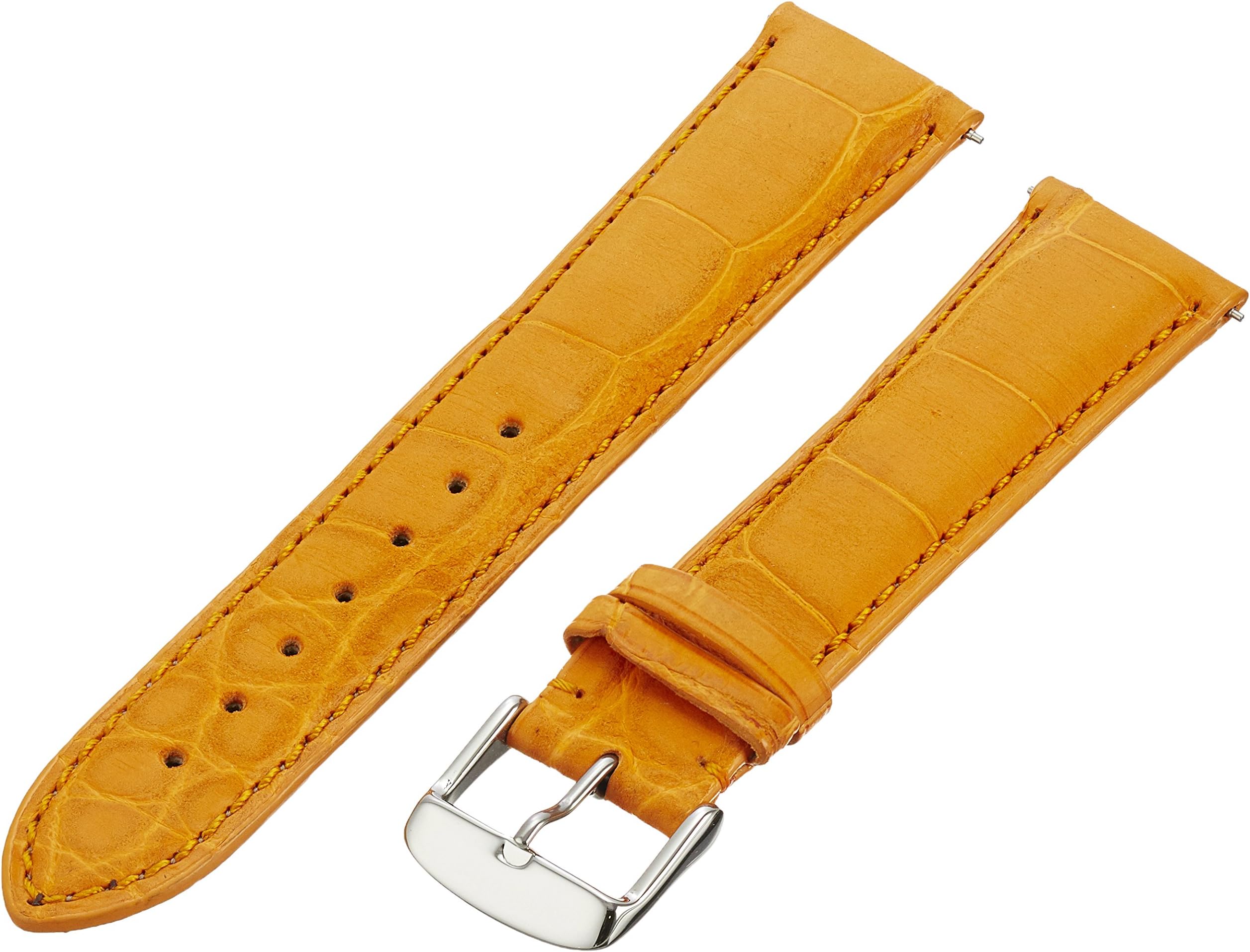 Swiss Watch International 21 MM Orange Genuine Alligator Strap 21AST27M