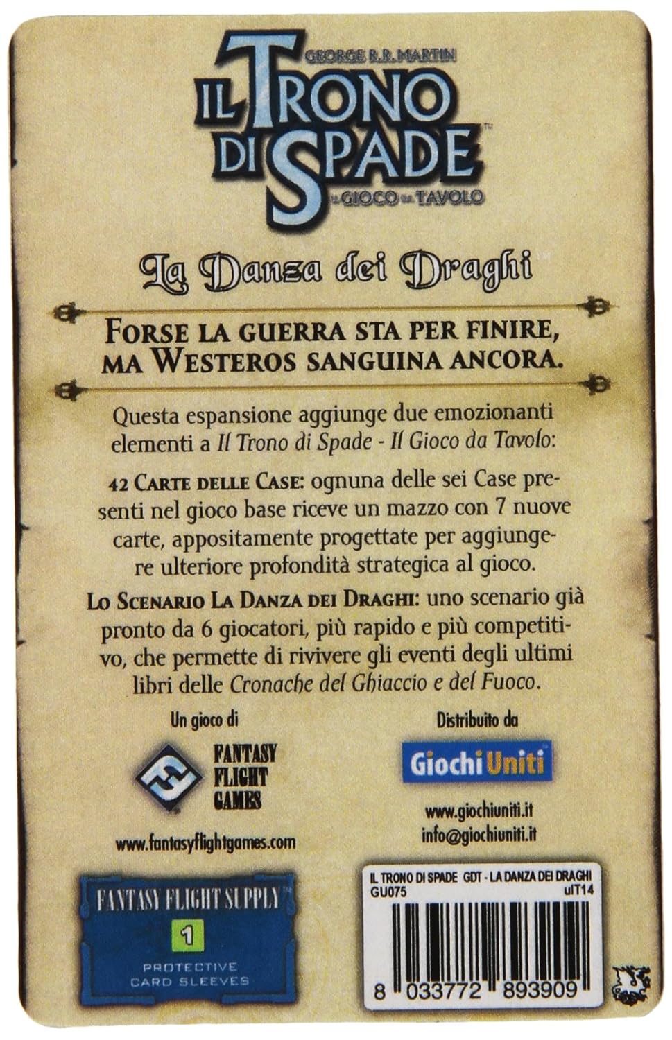 Giochi Uniti Il Trono Di Spade La Danza Dei Draghi Espansione Per Il Trono Di Spade Gioco Di Carte