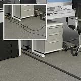 D-Line 1.8m Floor Cable Cover Grey 17x9mm Inner Channel Ribbed Base view 4